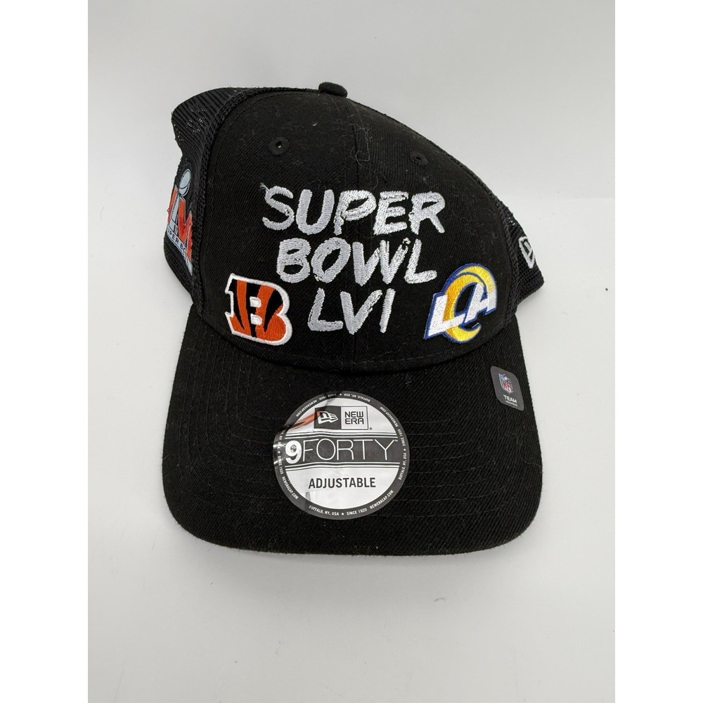 New Era 9forty 2022 Super-Bowl LVI LA Rams vs Cincinnati Bengals Hat Black Cap